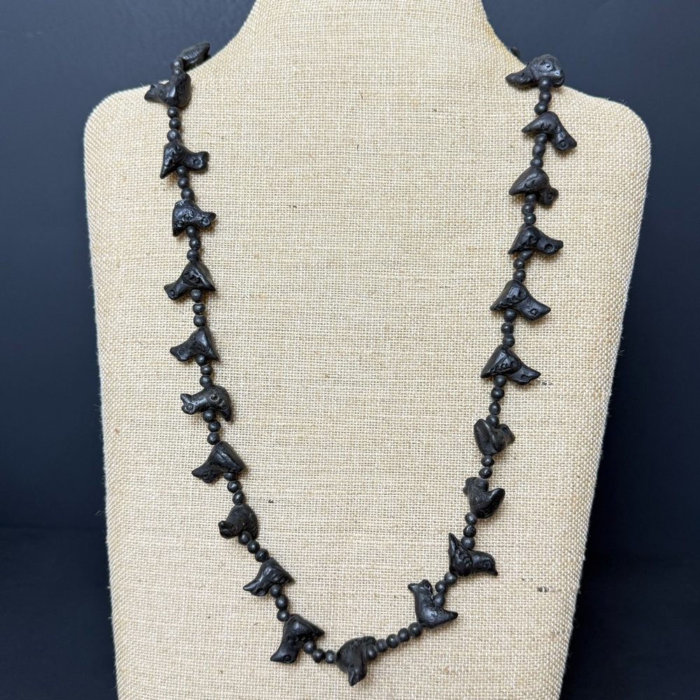 Barro Negro Oaxaca Bird Necklace 28”